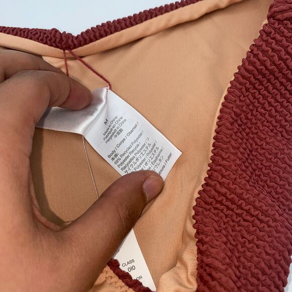 New J. Crew Scrunchie Hipster Bikini Swim Bathing Suit Bottom Womens Size Medium - Picture 5 of 7